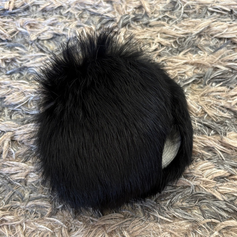 Black Real Rabbit Fur Foldable Adjustable Women’s Earmuffs